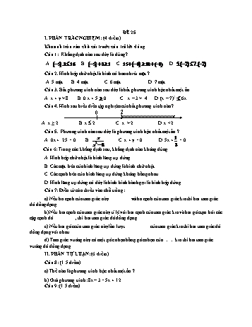 Đề thi học kì 2 Toán Lớp 8 - Đề số 25 (Có đáp án và thang điểm)