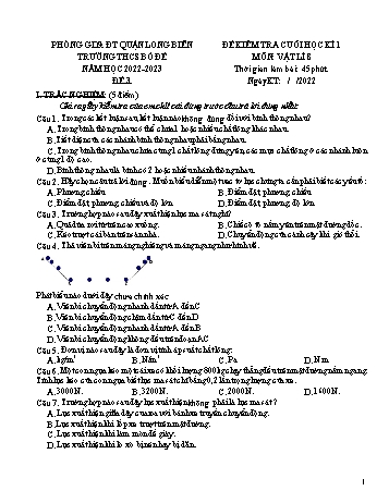 Đề kiểm tra cuối học kì I môn Vật lí Lớp 8 - Năm học 2022-2023 - Trường THCS Bồ Đề