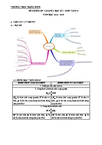 Đề cương ôn tập giữa học kì I môn Toán Lớp 8 - Năm học 2023-2024 - Trường THCS Trọng Điểm