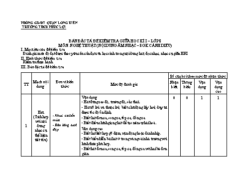 Đề kiểm tra đánh giá giữa học kì I môn Âm nhạc Lớp 8 (Cánh diều) - Năm học 2023-2024 - Phạm Thị Hoàng Hiệp